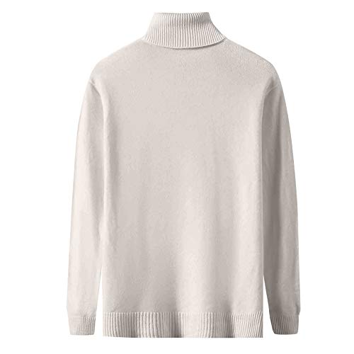 Men's Pullover Sweater Long Sleeve Turtle Neck Casual Knit Sweaters Slim Fit Soft Lightweight Knitted Jumper3