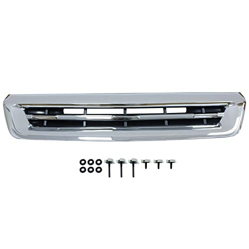 Chrome Hood Vent Ornament Compatible with 2017-2019 Chevy Silverado 2500/3500 HD | Direct Replacement#84240940 | Silver(2017 2018 2019)