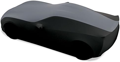 C7 Corvette Ultraguard Stretch Satin Indoor Car Cover : Sport Series for 2014-2019 Stingray, Z51, Z06, Grand Sport Corvettes - The Ultimate Custom Fit (Gray/Black)