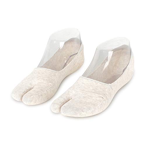 Women Tabi Geta socks japanese style low cut crew socks (No show 4pairs) XD2