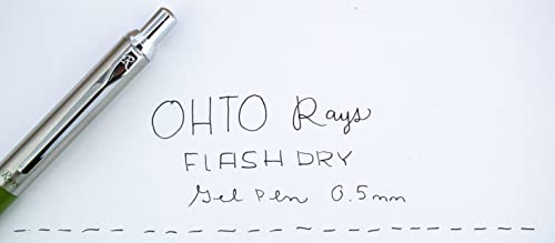 Image of OHTO Rays Gel Ink Roller Ballpoint Pen 0.5mm [Black] NKG-225R-OL Flash Dry Gel Pen for Signature, Writing, Lettering Pens Professional quality, Made in Japan