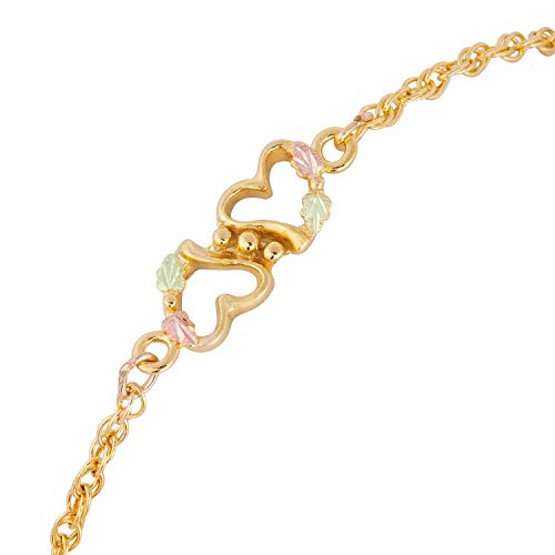 Black Hills Gold 10k Twin Hearts Bracelet
