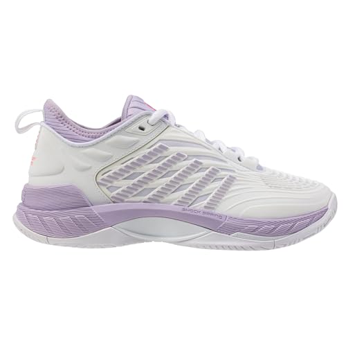 K-Swiss Men's Hypercourt Supreme 2 Tennis Shoe 6 White/Orchid Petal/Neon Blaze
