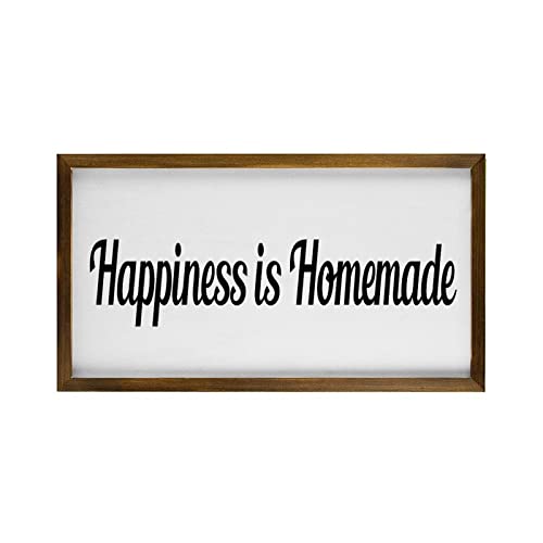 Panneau de décoration murale en bois rustique Happiness Is Homemade 30x56 cm
