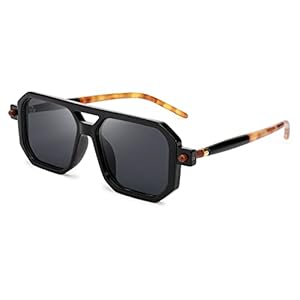 FEISEDY Vintage Square 70s Flat Avi...