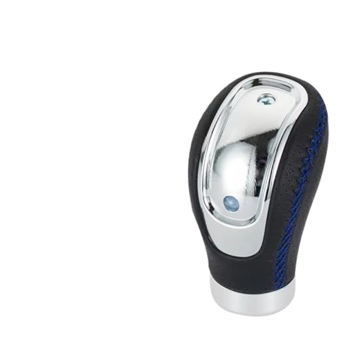 QIFANB 5/6 Geschwindigkeit Leder Auto Schaltknauf Shifter Hebel Manuelle Übertragung Innen Zubehör Schalthebelkopf(Black C)