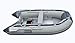 Boatify 9.8 ft Inflatable Boat Raft Fishing Dinghy Pontoon Boat with Aluminum Floo (Grey)