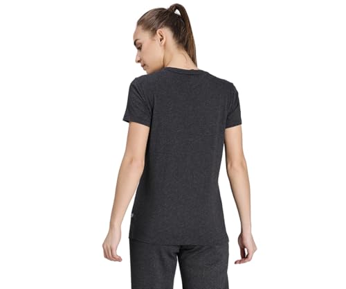 Image of Puma Women's Essentialentials Logo T-Shirt | 100% Cotton Regular Fit T-Shirt for Women | Ribbed Crew Neck | Iconic Puma Logo | Ideal for Workouts, Casual Outings & Everyday Wear