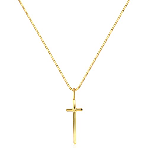 Skinny Cross Necklace | Christian Pendant Chain | Religious Faith Necklace | 16.5''+2'' Extender2