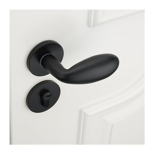 Serrure de porte noire sans bruit pour chambre et intimité maison - 5