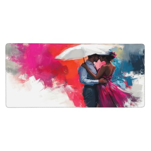 Pareja Alfombrilla Ratón XXL 1200X600MM, Large Alfombrilla Ratón Vistoso Alfombrilla Escritorio Accesorios Base De Goma Antideslizante, Impermeable Mouse Pad XXL 120X60CM, Home Escritorio Decor -683