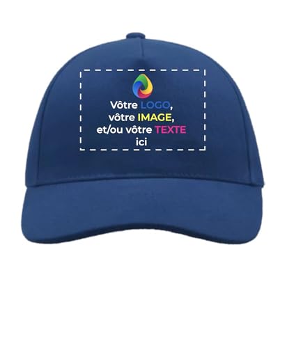 Teetaly - 10 Casquettes Personnalisées Unisexe avec Logo, Photo, Texte