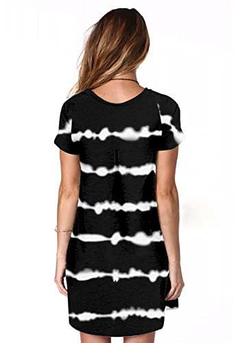 Alaster Women’s Casual Summer T Shirt Dress Loose Short Sleeve Tunic Dress with Pocket for Women3