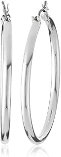 Nine West "Classics" Silver-Tone Large Hoop Earrings