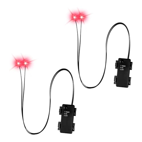 2 Stück Halloween-LED-beleuchtete Augen, batteriebetrieben, wetterfeste Dekorationen in 2 hellen Farben, wasserdichte Outdoor-Halloween-Dekorationen