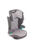 Graco Affix™ i-Size R129, Kindersitz ca. 3,5 bis 12 Jahre (100 bis 150 cm), höhenverstellbare Kopfstütze, waschbare Sitzbezüge, Installation mit Fahrzeuggurt, ISOFIX, Kindersitz grau, Iron