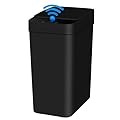 Eidustor Bathroom Automatic Trash Can 2.2 Gallon Touchless Smart Motion Sensor Garbage Can with Lids Small Narrow Electric Garbage Bin for Bedroom Living Room Office (Black)