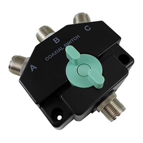 Anteenna TW-103Ni 3 Position Coaxial Switch for 144/440MHz HAM CB or HF/VHF/UHF Radio UHF Female (SO-239) Connector Plated Ni Cover