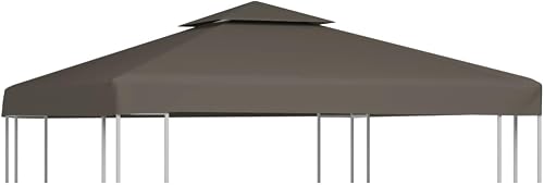 vidaXL Toile supérieure de belvédère 2 Niveaux 310 g/m² 3x3 m Ta 