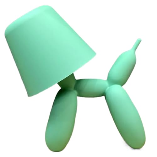 Lampe de table en forme de chien ballon, statue de chien mignon, lampe de bureau rechargeable sans fil, 3 couleurs, intensité variable, contrôle tactile,...
