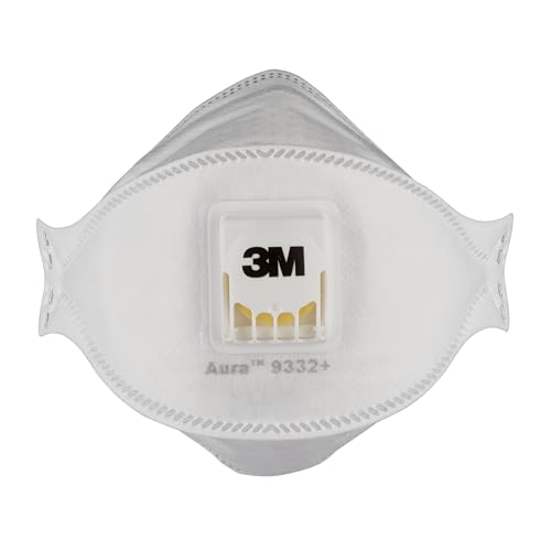 3M Aura Insulation and Hardwood Respirator 9332+, FFP3, valved, 10/PK