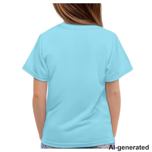 Image of Novelty 3D Graphic T Shirts for Kids Crew Neck Funny Animal Print Short Sleeve Girls Tshirts 3-16 Years