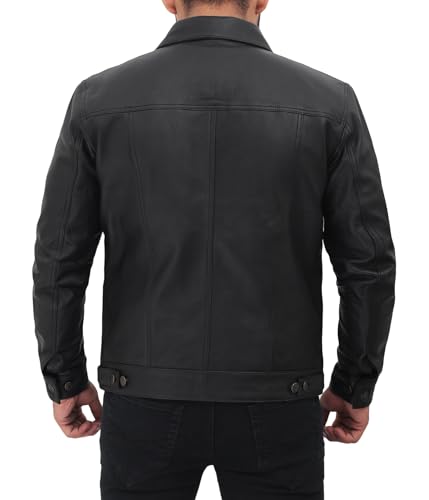 Image of fjackets Mens Leather Jacket - Real Leather Jackets For Men - Leather Jacket Men