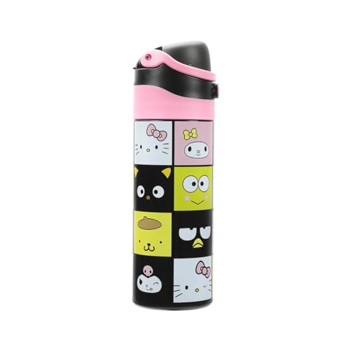 Image of Hello Kitty & Friends Character Face Squares 24 Oz Stainless Steel Water Bottle