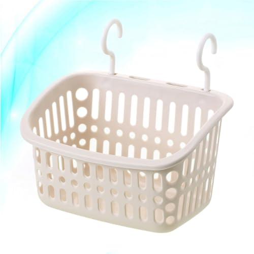 Cesta colgante de plástico beige rectangular para organización en el hogar 7