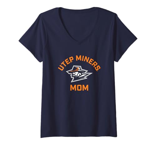 Womens University of Texas El Paso UTEP Miners Arched Mom V-Neck T-Shirt
