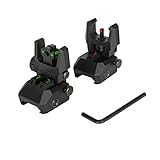 Aecktech Fiber Optic Sights,with Green and Red Full Fiber Optics Dots Polymer Fiber Optics Sights Front and Rear Backup Sights (Front Red Rear Green Black)