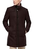 s oliver kurzmantel herren hat eine Knopfleiste s.Oliver BLACK LABEL Herren Kurzmantel aus Woll-Blend Brown 102