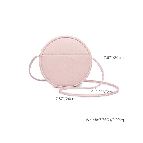 Image of Circle Crossbody Bag for Women NYLON Circle Purse with Zipper Adjustable Knot Shoulder Straps