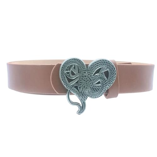 Heart Snake Shape Belt Unique Fashionable Waistband Adjustable Length Waist Belt for Men