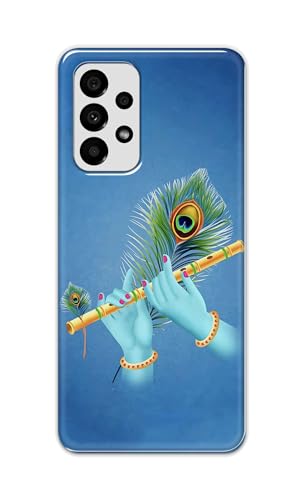 Image of PRINTFIDAA Printed Hard Back Cover Case for Samsung Galaxy A73 5G Back Cover (Flute in Krishna Hands) -112