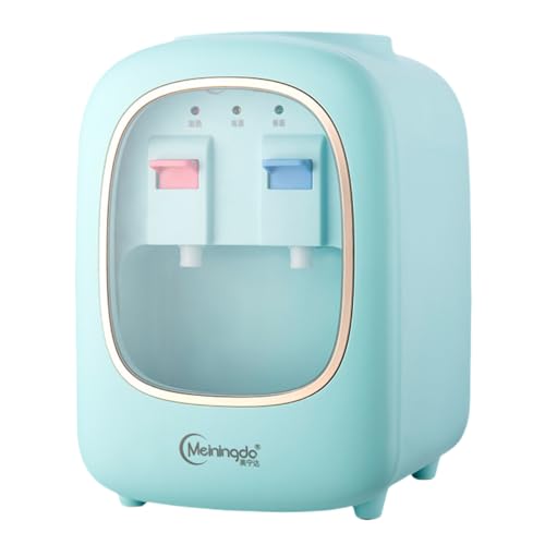 Vifxucyウォーターディスペンサー、給湯器、ペットボトル、コンパクト、小型、デスクトップ、家庭用、寝室、オフィス、キッチン、リビングルーム、軽量、アンチダンピング、デスクトップ、お湯、低騒音、家庭用、オフィス/寮用 (ライトブルー)