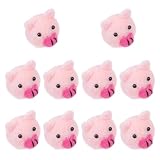 TOYANDONA 10 Stück Wollfilz Schweine-Deko, kleine Filzschweinchen zum Basteln von Broschen und Haarbändern, Leichter Wollfilz für DIY Kopfschmuck und Schmuckgestaltung