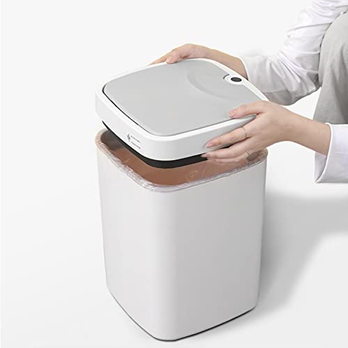 Caneca de basura 12L con tapa para cocina y dormitorio miniatura 5