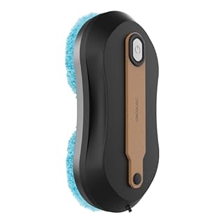 Cecotec Robot Lavavetri, Robot Pulisci Vetri Conga Windroid W10 DoubleSpray.Spruzza Pulisce e Asciuga, 2 Panni, Doppio Spray, 4 Modalità, Serbatoio 50ml, Motore Digitale, Cavo 7,5m per Vetri Brillanti