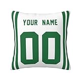 Personalized Football Pillow Case Custom Player Throw Pillow Covers with Name and Number，Customized...