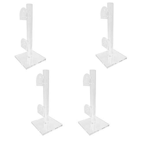 PROLINEMAX 4 PC 2 Tier Clear Acrylic Sunglasses Display Rack Eyewear Holder Counter Top Free Standing