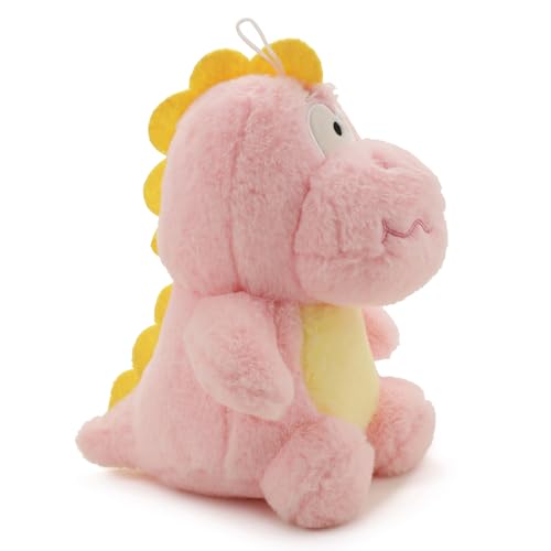 Image of Pink Dino Soft Toy for Kids with Cute Hug-Friendly Plush for Babies, Toddlers & Children Safe, Lightweight & Easy to Clean (25CM)