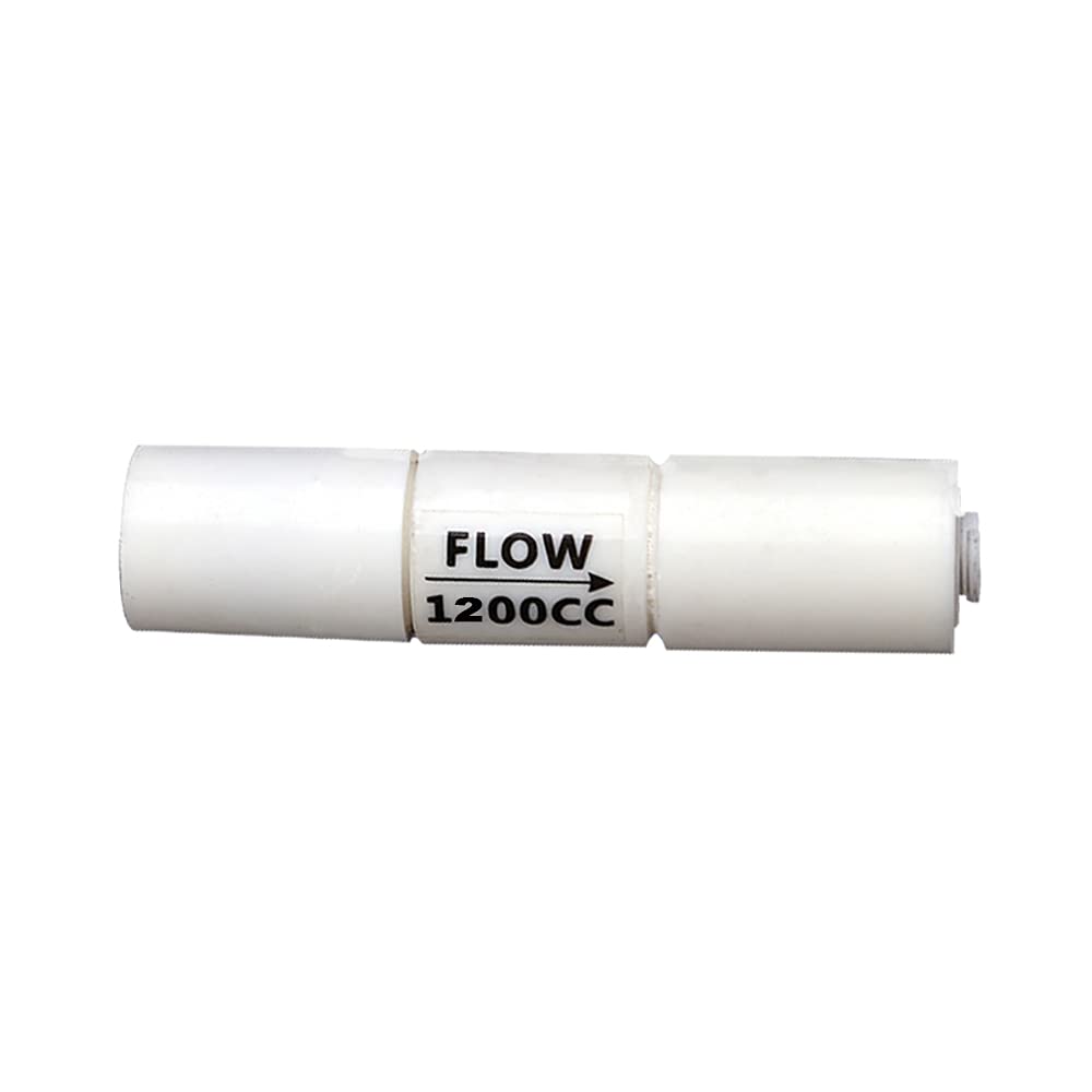 PureSec RO Flow Restrictor 1/4 OD RO Tubing Use 1200CC for Reverse Osmosis System (1200CC)