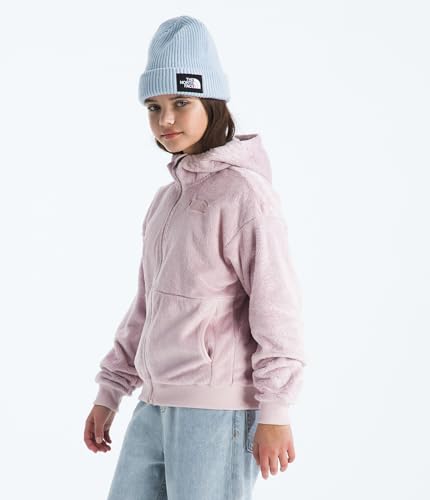 Image of THE NORTH FACE Girls' Osito Full Zip Hoodie | Fleece Hooded Jacket With Hand Pockets & Durable Ribbed Collar