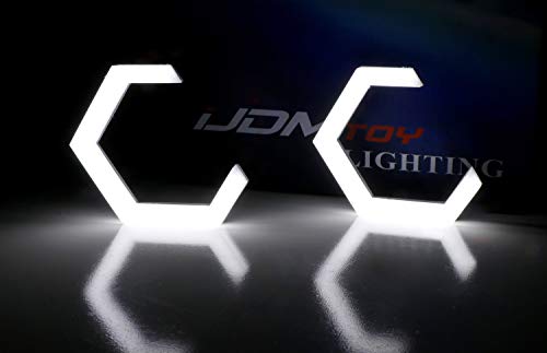 Kit de Anillos Halo LED Hexagonales 7000K Blanco Xenón miniatura 3