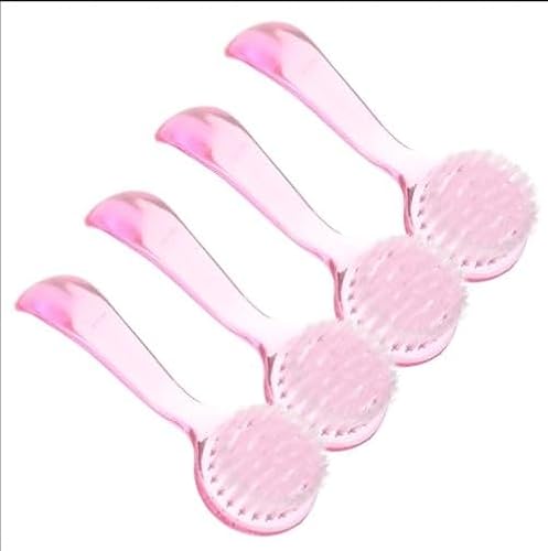 Healvian 4 StüCke GesichtsreinigungsbüRste Mit Ergonomischem Griff, FüR Nasse Und Trockene Haut, Tiefenporen-Peeling, Leicht Und Tragbar, FüR TäGliche Hautpflege