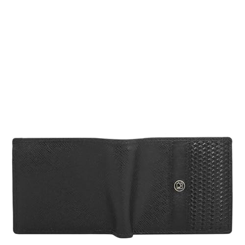 Image of Da Milano RFID Protected Leather Wallet for Men with Card Slot - Black
