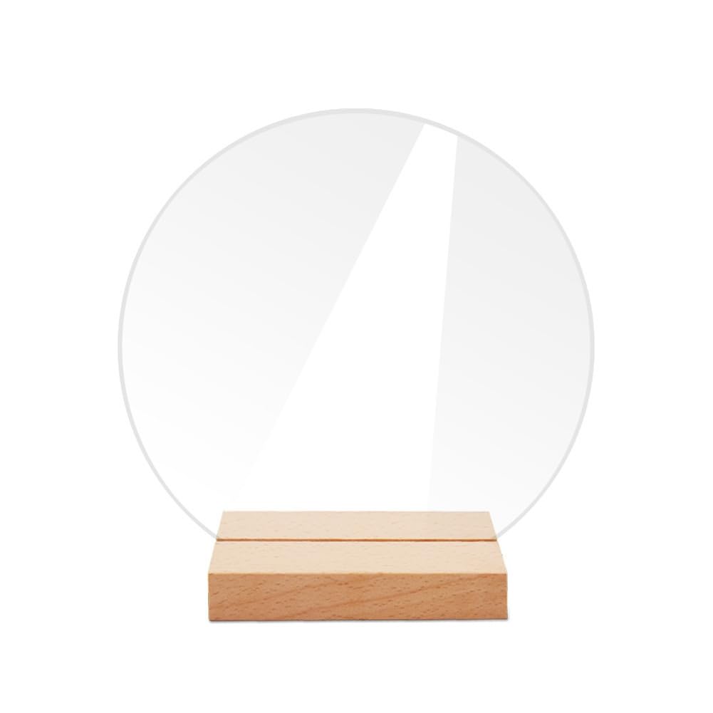 melairo 12PCS DIY Blank Acrylic Table Sign Clear Sign with Stand Transparent Arch Table Numbers Table Card Wedding Decoration, B