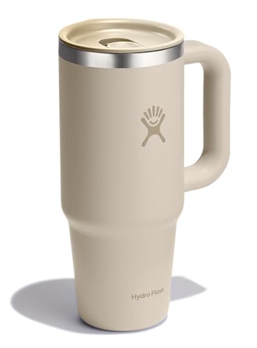 Hydro Flask Coffee Travel Tumbler Mug – Insulated Stainless Steel, Leak Resistant Hot & Iced Coffee Cup 24 Oz Oat Tan - image 2