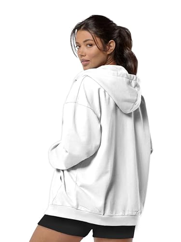 Image of DROBE Relaxed Fit Plain Cotton Blend Full Sleeves Hodded Zipper Jacket for Women